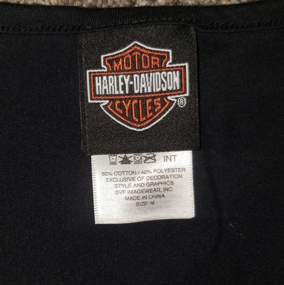 Harley-Davidson| Embroidered Cut-out Tank Top - Picture 3 of 6